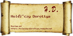 Holéczy Dorottya névjegykártya