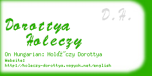 dorottya holeczy business card